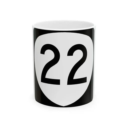 OR 22 (Oregon) (Road Sign) White Coffee Mug 11oz - Go Mug Yourself