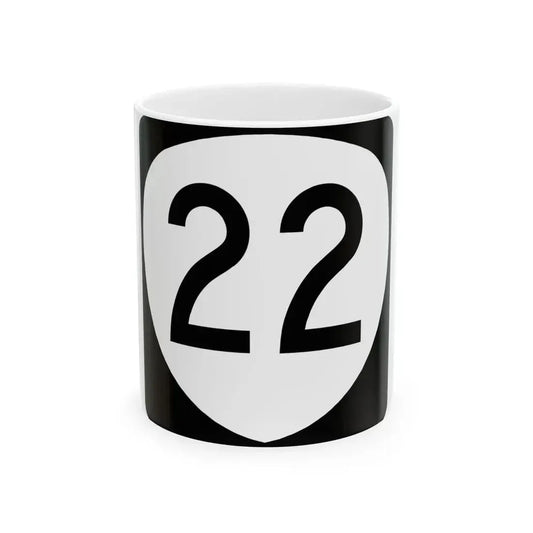 OR 22 (Oregon) (Road Sign) White Coffee Mug 11oz - Go Mug Yourself