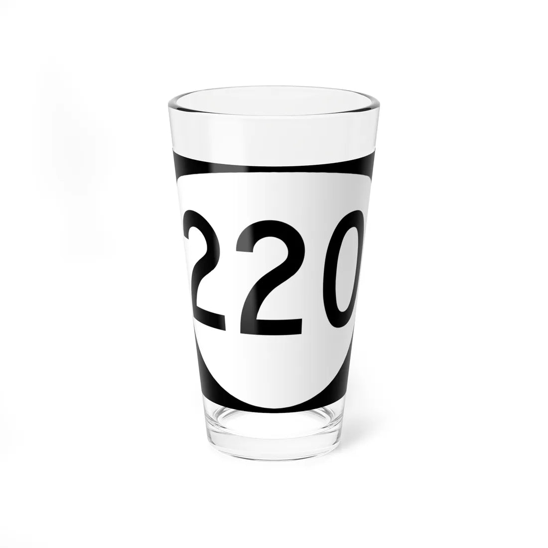 OR 220 (Oregon) (Road Sign) Pint Glass 16oz 16oz - Go Mug Yourself