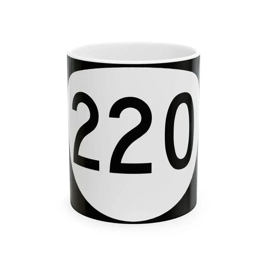 OR 220 (Oregon) (Road Sign) White Coffee Mug 11oz - Go Mug Yourself