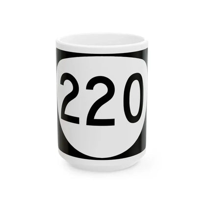 OR 220 (Oregon) (Road Sign) White Coffee Mug 15oz - Go Mug Yourself