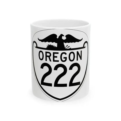 OR 222 1948 (Oregon) (Road Sign) White Coffee Mug 11oz - Go Mug Yourself