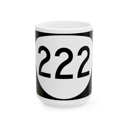 OR 222 (Oregon) (Road Sign) White Coffee Mug 15oz - Go Mug Yourself