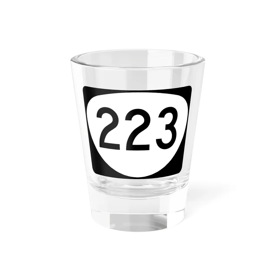 OR 223 (Oregon) (Road Sign) Shot Glass 1.5oz 1.5oz - Go Mug Yourself