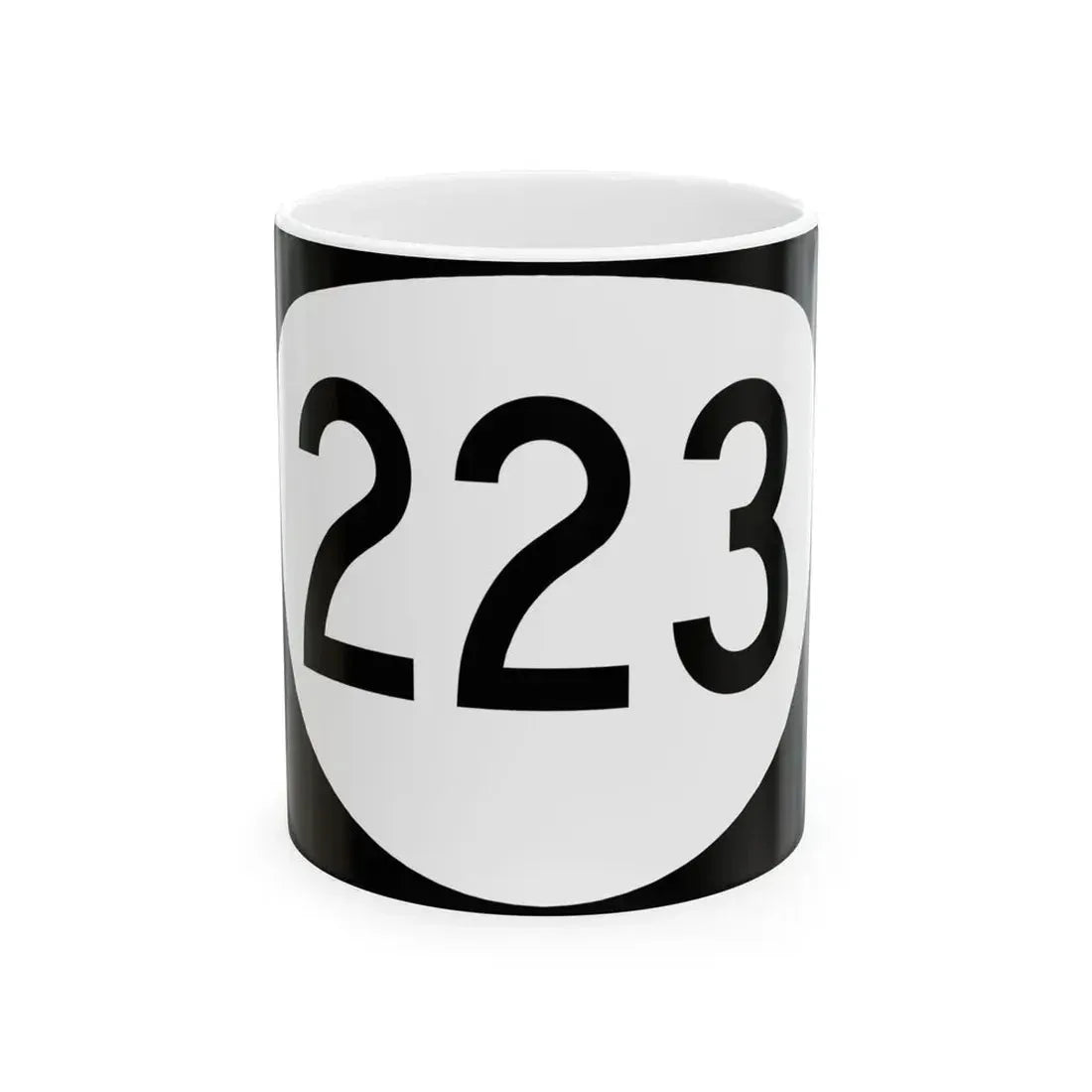 OR 223 (Oregon) (Road Sign) White Coffee Mug 11oz - Go Mug Yourself