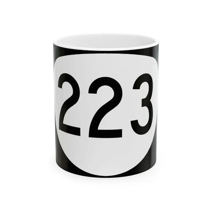 OR 223 (Oregon) (Road Sign) White Coffee Mug 11oz - Go Mug Yourself