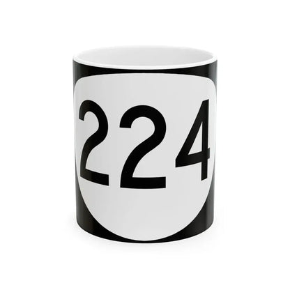 OR 224 (Oregon) (Road Sign) White Coffee Mug 11oz - Go Mug Yourself