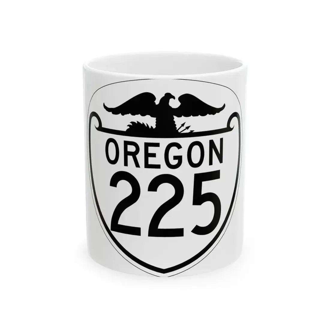 OR 225 1948 (Oregon) (Road Sign) White Coffee Mug 11oz - Go Mug Yourself