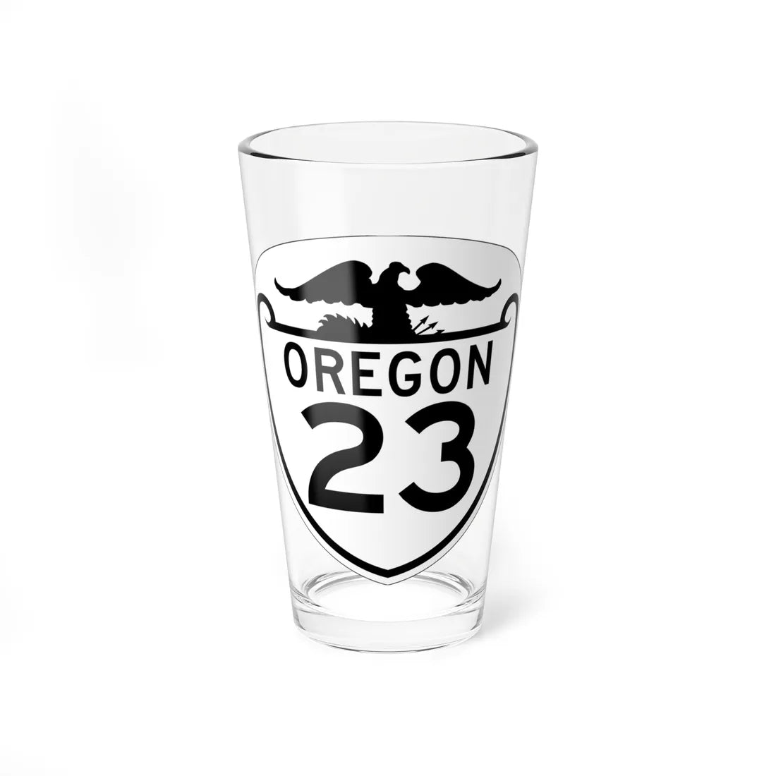 OR 23 1948 (Oregon) (Road Sign) Pint Glass 16oz 16oz - Go Mug Yourself