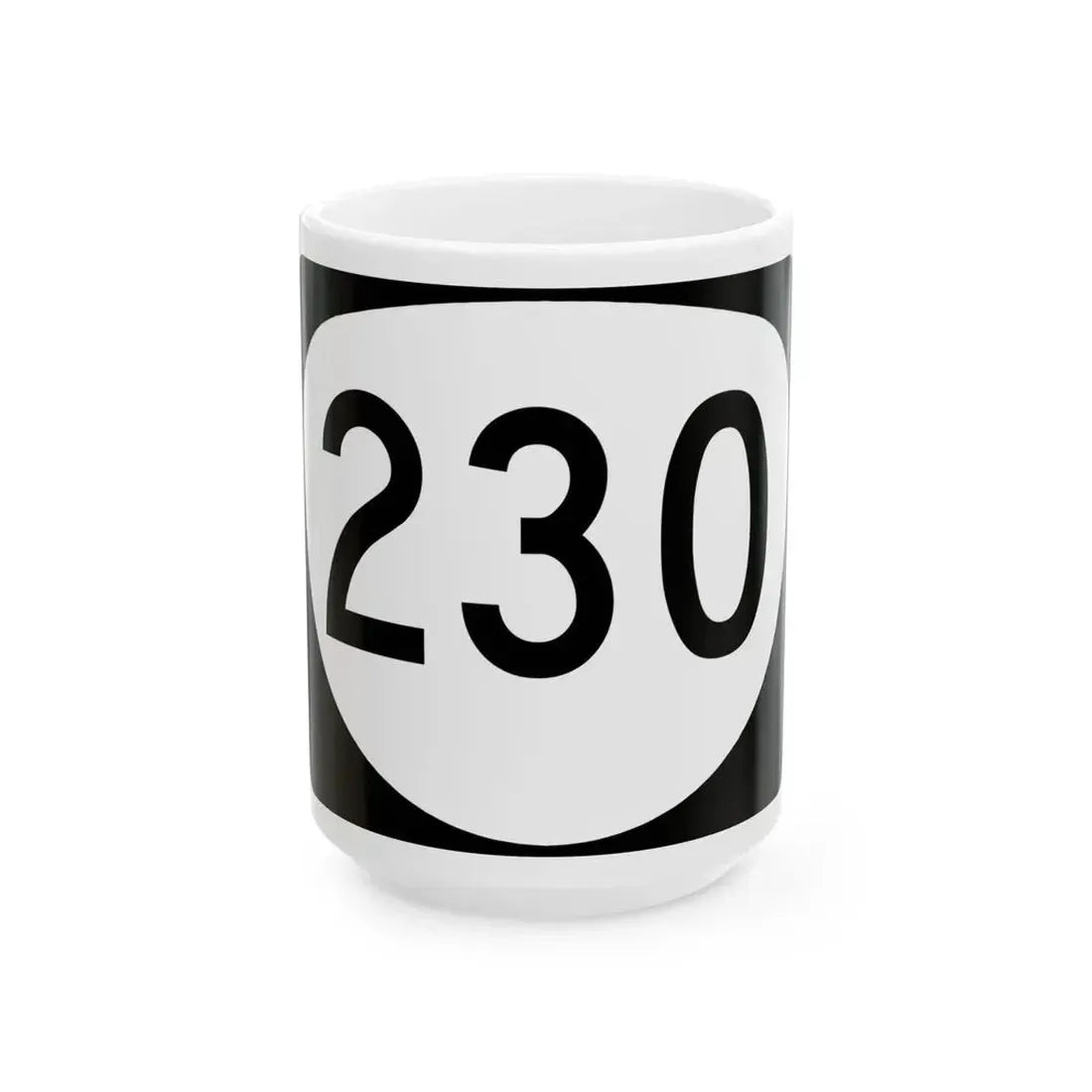 OR 230 (Oregon) (Road Sign) White Coffee Mug 15oz - Go Mug Yourself