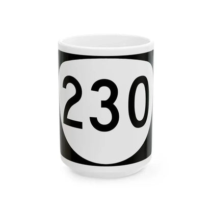 OR 230 (Oregon) (Road Sign) White Coffee Mug 15oz - Go Mug Yourself