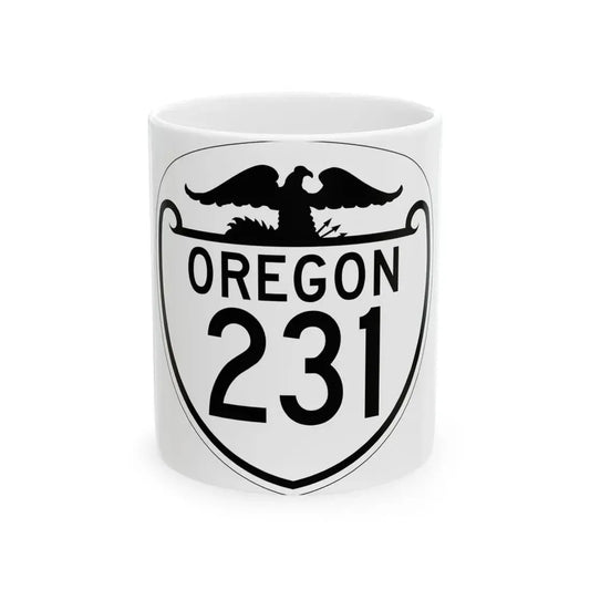 OR 231 1948 (Oregon) (Road Sign) White Coffee Mug 11oz - Go Mug Yourself