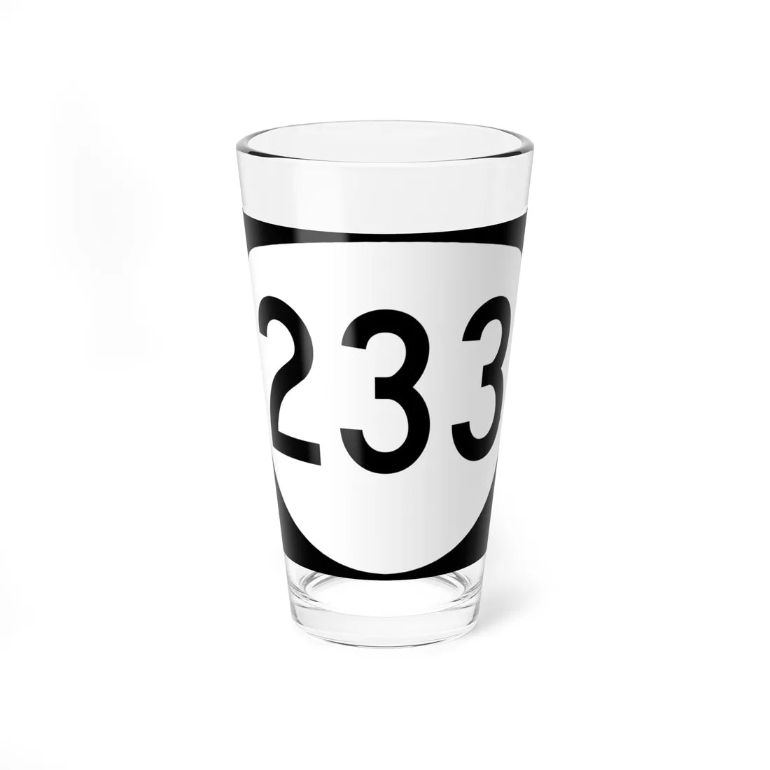 OR 233 (Oregon) (Road Sign) Pint Glass 16oz 16oz - Go Mug Yourself