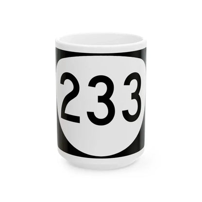 OR 233 (Oregon) (Road Sign) White Coffee Mug 15oz - Go Mug Yourself