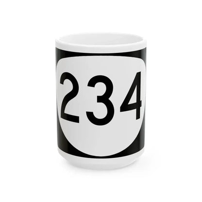 OR 234 (Oregon) (Road Sign) White Coffee Mug 15oz - Go Mug Yourself