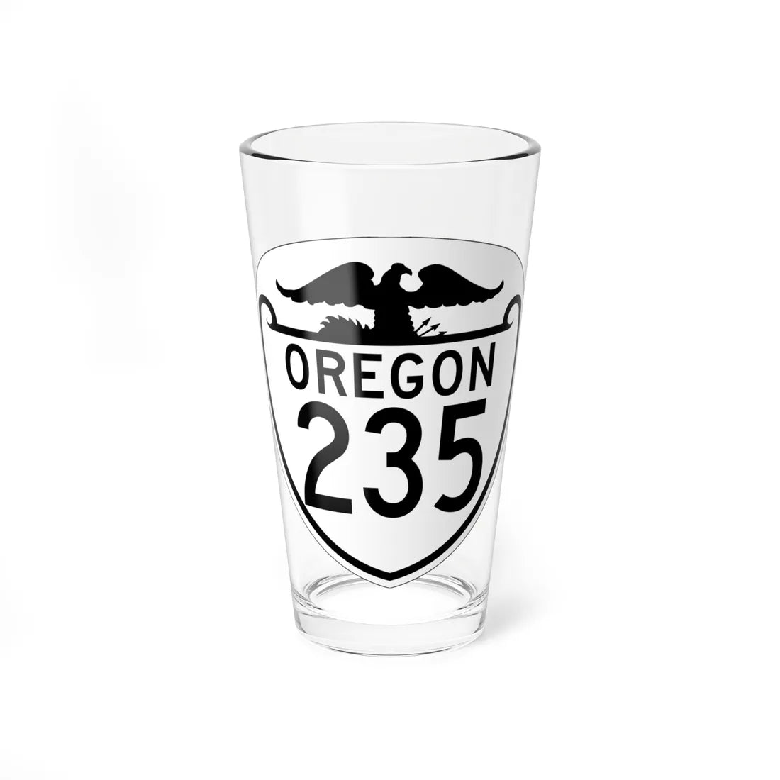 OR 235 1948 (Oregon) (Road Sign) Pint Glass 16oz 16oz - Go Mug Yourself