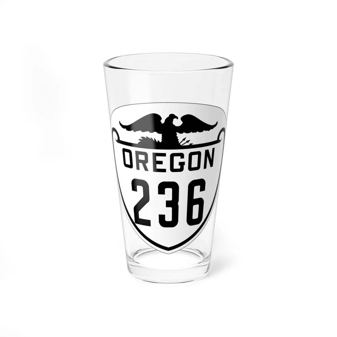 OR 236 1932 (Oregon) (Road Sign) Pint Glass 16oz 16oz - Go Mug Yourself