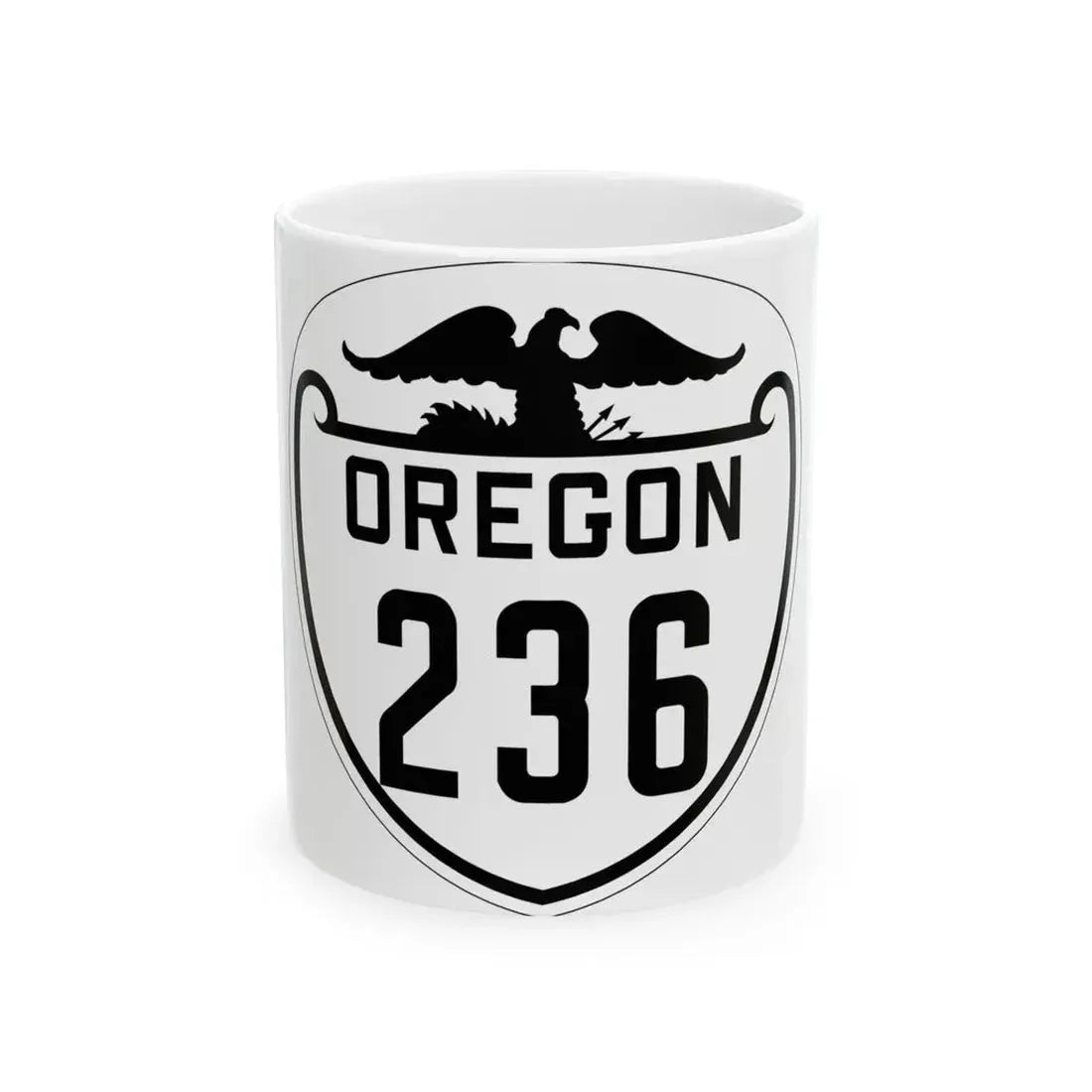 OR 236 1932 (Oregon) (Road Sign) White Coffee Mug 11oz - Go Mug Yourself
