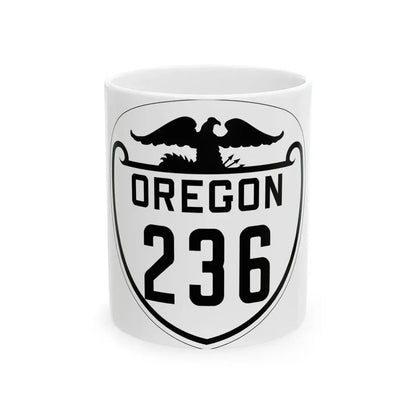 OR 236 1932 (Oregon) (Road Sign) White Coffee Mug 11oz - Go Mug Yourself
