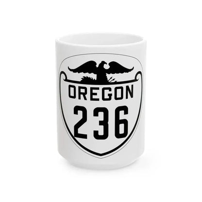 OR 236 1932 (Oregon) (Road Sign) White Coffee Mug 15oz - Go Mug Yourself