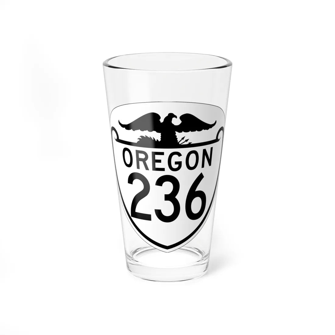 OR 236 1948 (Oregon) (Road Sign) Pint Glass 16oz 16oz - Go Mug Yourself