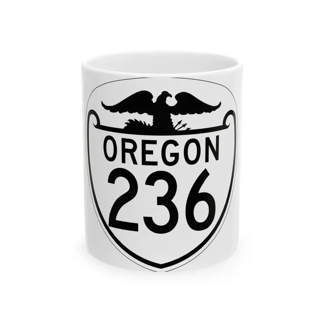 OR 236 1948 (Oregon) (Road Sign) White Coffee Mug 11oz - Go Mug Yourself