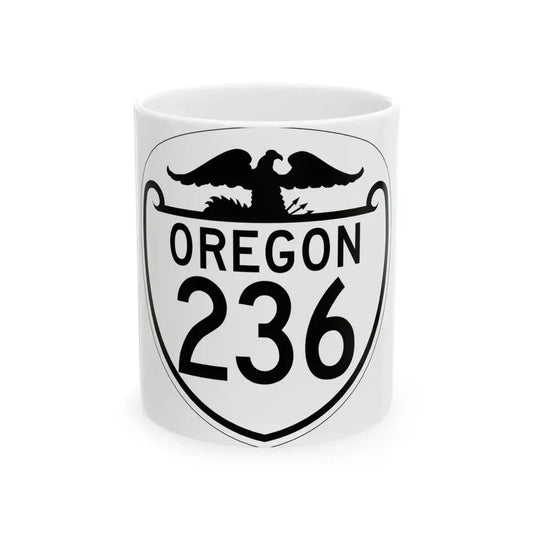 OR 236 1948 (Oregon) (Road Sign) White Coffee Mug 11oz - Go Mug Yourself