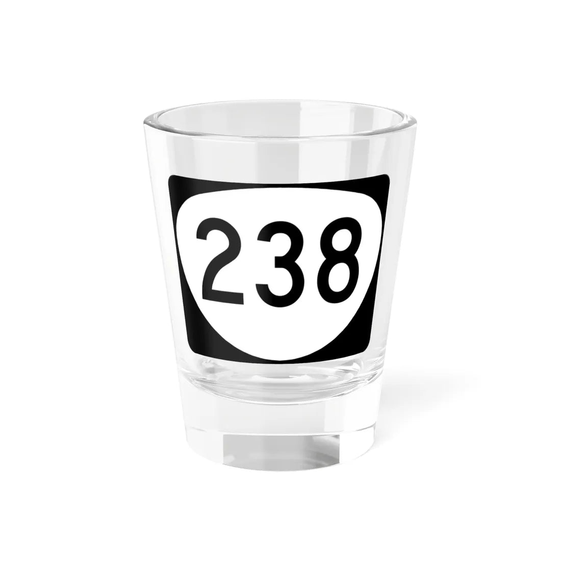 OR 238 (Oregon) (Road Sign) Shot Glass 1.5oz 1.5oz - Go Mug Yourself