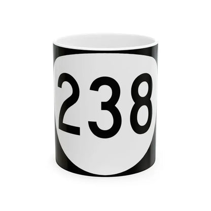 OR 238 (Oregon) (Road Sign) White Coffee Mug 11oz - Go Mug Yourself