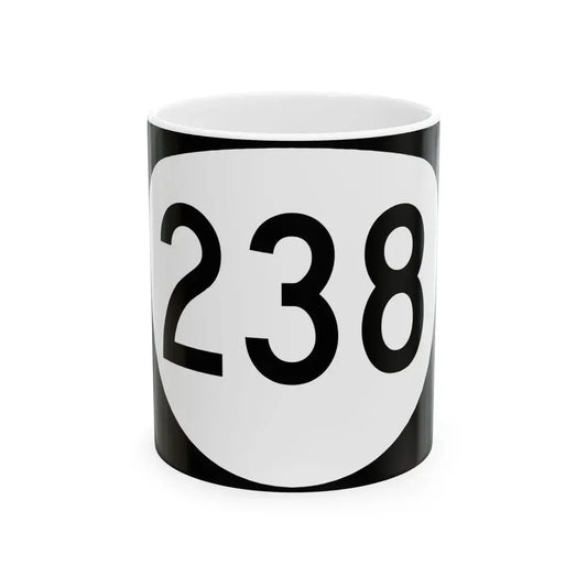 OR 238 (Oregon) (Road Sign) White Coffee Mug 11oz - Go Mug Yourself