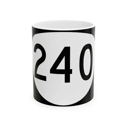 OR 240 (Oregon) (Road Sign) White Coffee Mug 11oz - Go Mug Yourself