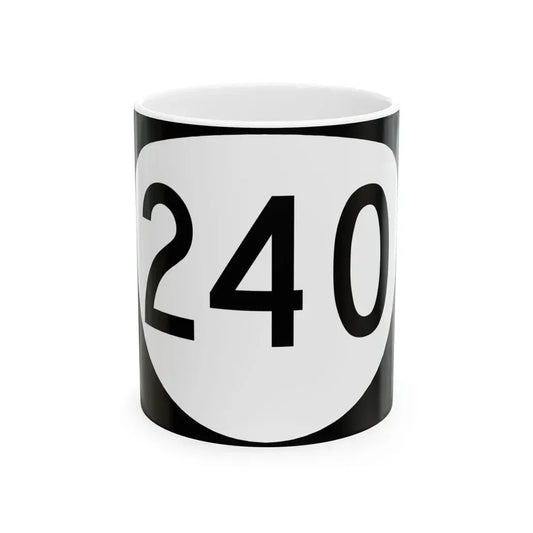 OR 240 (Oregon) (Road Sign) White Coffee Mug 11oz - Go Mug Yourself