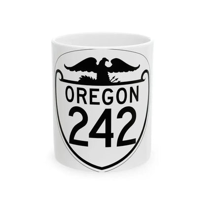 OR 242 1948 (Oregon) (Road Sign) White Coffee Mug 11oz - Go Mug Yourself