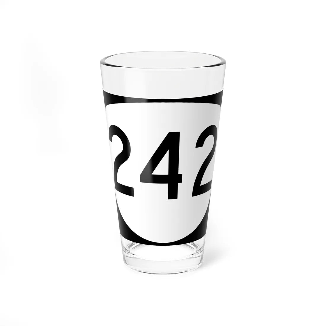 OR 242 (Oregon) (Road Sign) Pint Glass 16oz 16oz - Go Mug Yourself