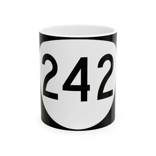 OR 242 (Oregon) (Road Sign) White Coffee Mug 11oz - Go Mug Yourself