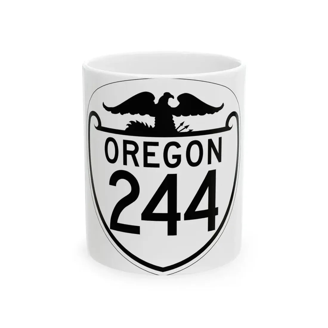 OR 244 1948 (Oregon) (Road Sign) White Coffee Mug 11oz - Go Mug Yourself