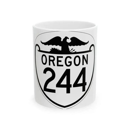 OR 244 1948 (Oregon) (Road Sign) White Coffee Mug 11oz - Go Mug Yourself