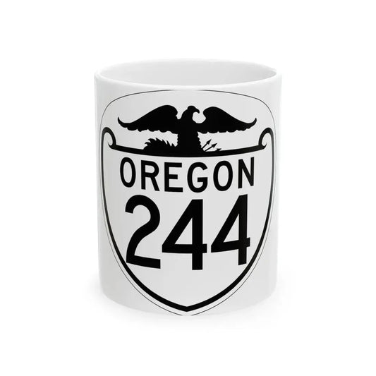 OR 244 1948 (Oregon) (Road Sign) White Coffee Mug 11oz - Go Mug Yourself