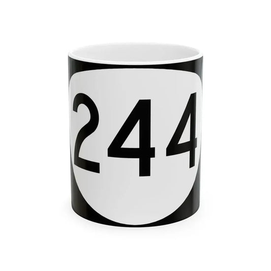 OR 244 (Oregon) (Road Sign) White Coffee Mug 11oz - Go Mug Yourself