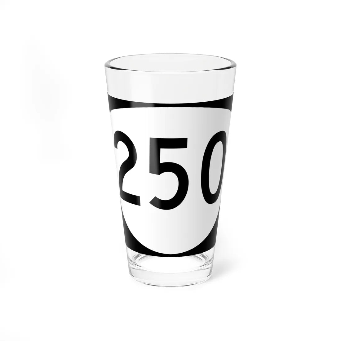 OR 250 (Oregon) (Road Sign) Pint Glass 16oz 16oz - Go Mug Yourself