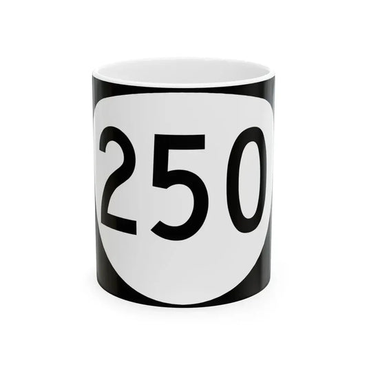 OR 250 (Oregon) (Road Sign) White Coffee Mug 11oz - Go Mug Yourself