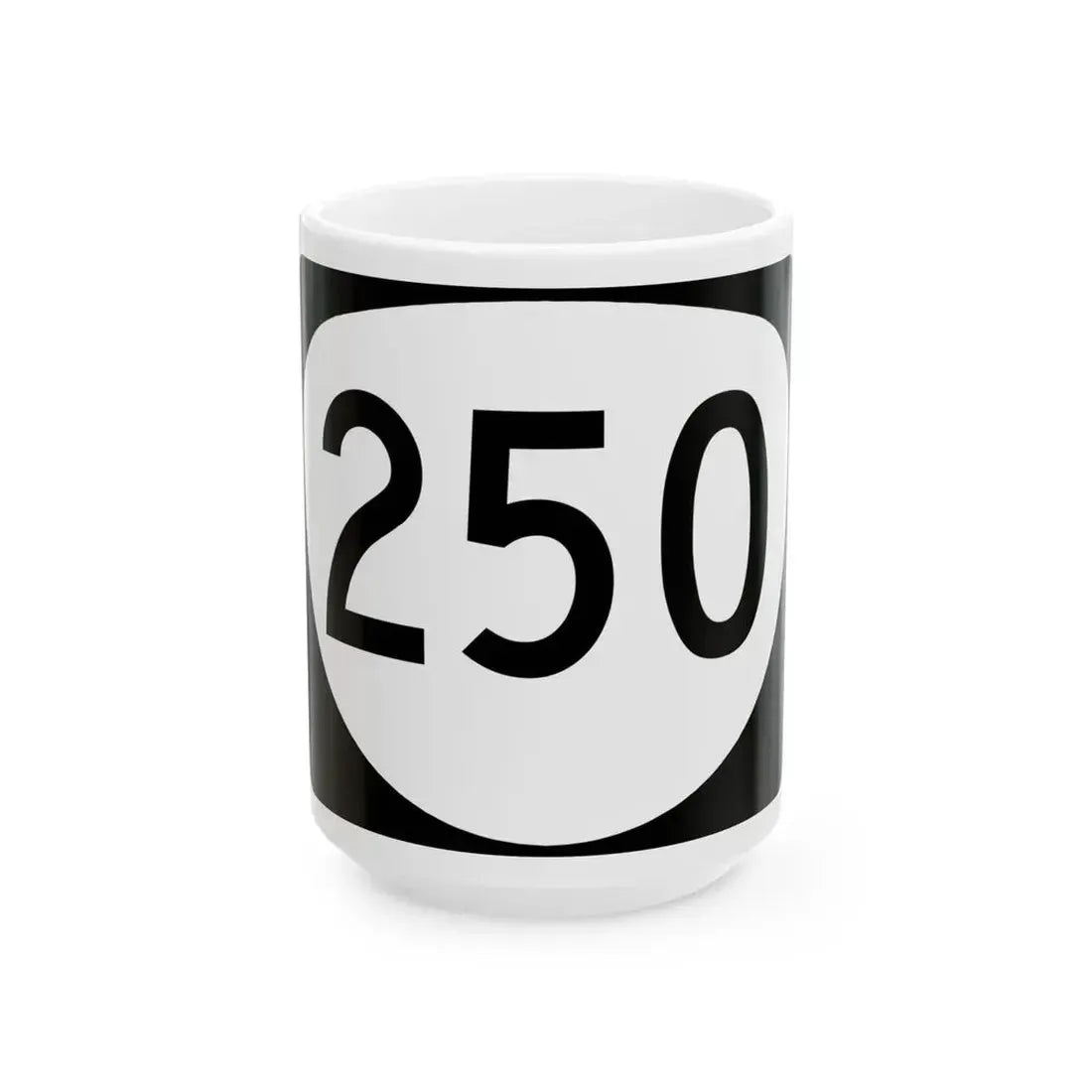 OR 250 (Oregon) (Road Sign) White Coffee Mug 15oz - Go Mug Yourself