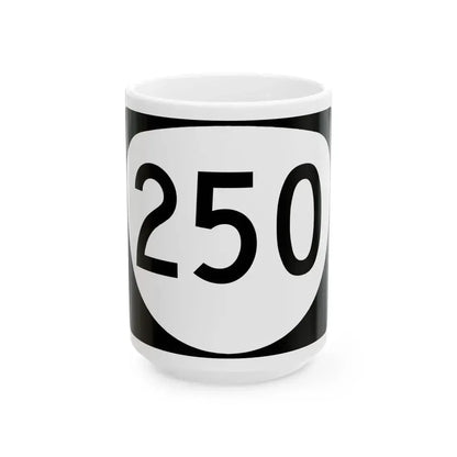 OR 250 (Oregon) (Road Sign) White Coffee Mug 15oz - Go Mug Yourself