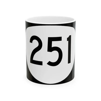 OR 251 (Oregon) (Road Sign) White Coffee Mug 11oz - Go Mug Yourself