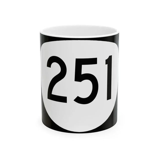 OR 251 (Oregon) (Road Sign) White Coffee Mug 11oz - Go Mug Yourself