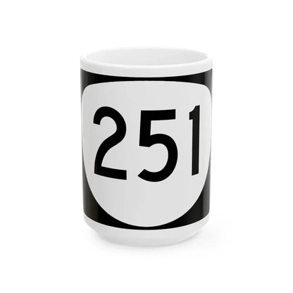 OR 251 (Oregon) (Road Sign) White Coffee Mug 15oz - Go Mug Yourself