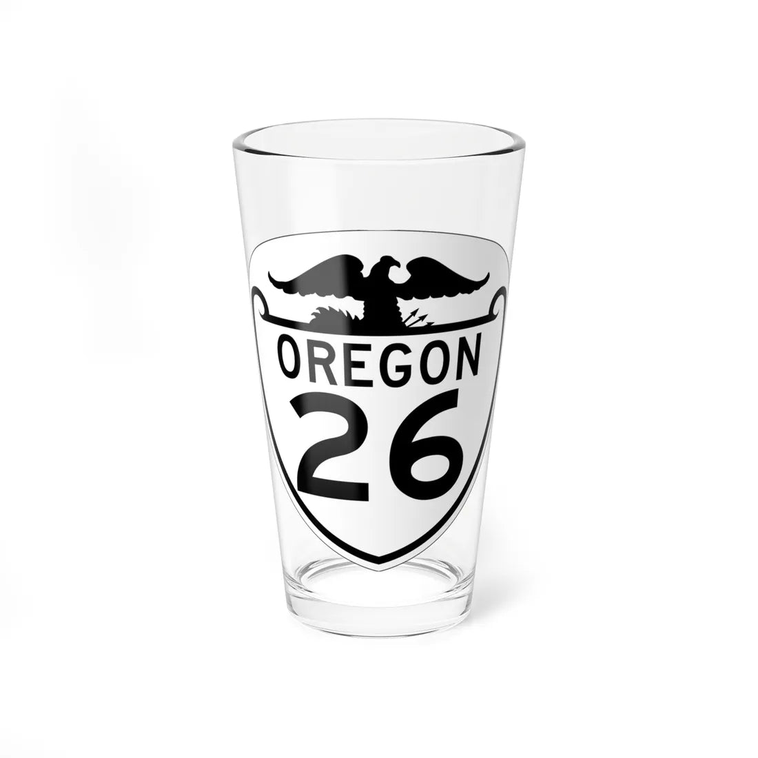 OR 26 1948 (Oregon) (Road Sign) Pint Glass 16oz 16oz - Go Mug Yourself