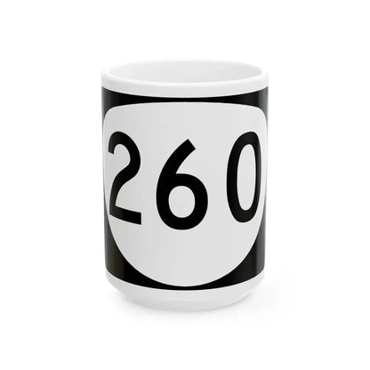 OR 260 (Oregon) (Road Sign) White Coffee Mug 15oz - Go Mug Yourself