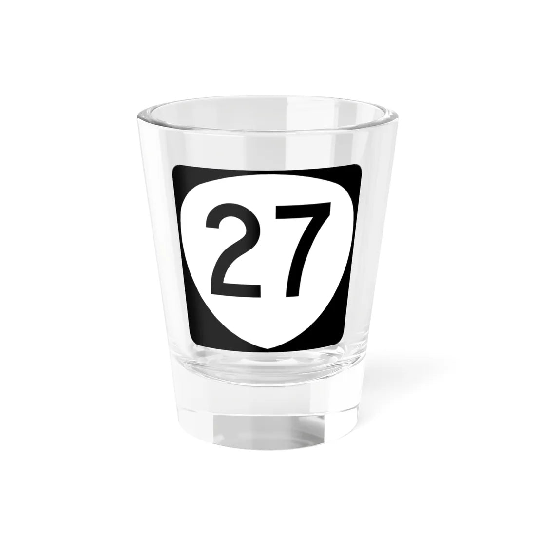 OR 27 (Oregon) (Road Sign) Shot Glass 1.5oz 1.5oz - Go Mug Yourself