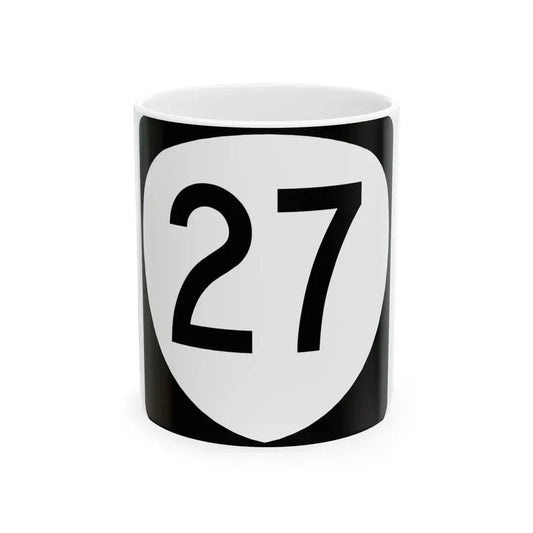OR 27 (Oregon) (Road Sign) White Coffee Mug 11oz - Go Mug Yourself